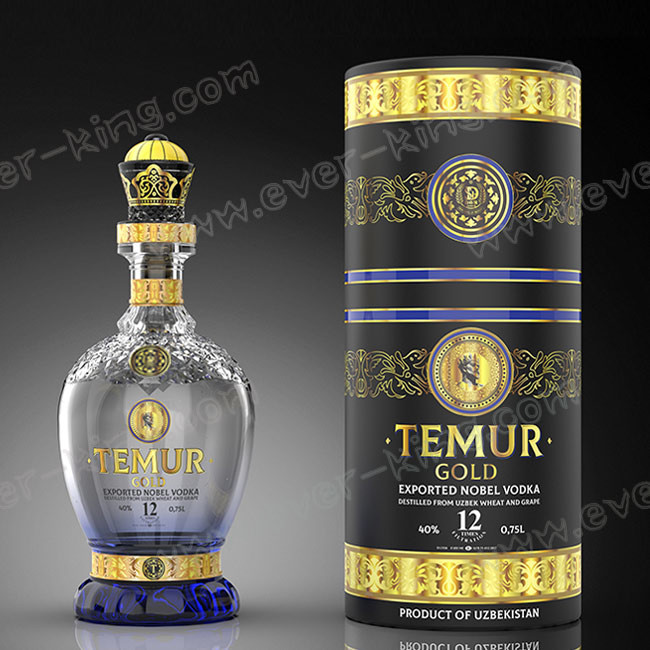 750 ml White Flint Nordic Style Vodka Glass Bottle