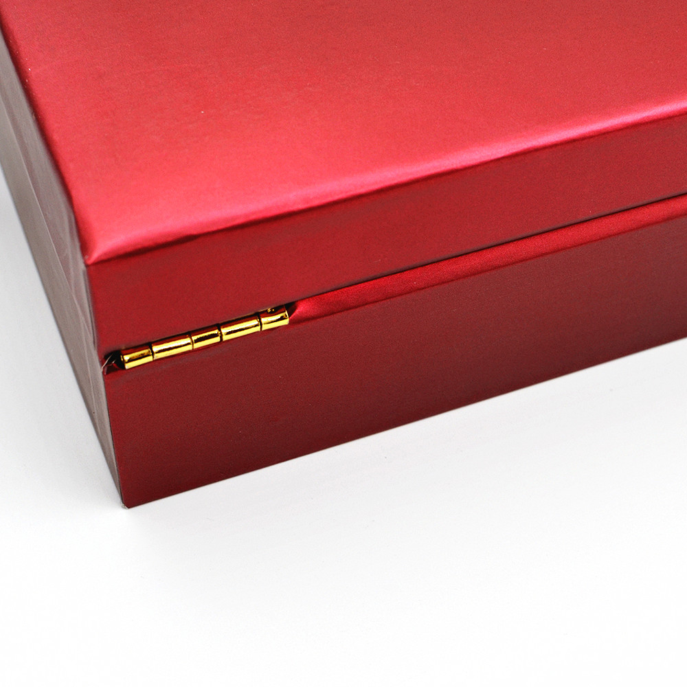 Wooden Luxury Gift Boxes Small Hinged MDF Wrapped PU Leather