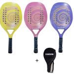 Beach Tennis Racket Full Carbon Professional Soft EVA Face Padel Tennis Racquet