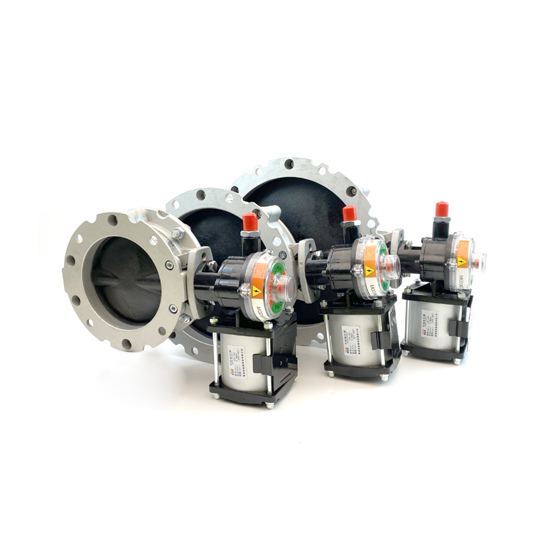 VFS Series DN250 Pneumatic Drive Butterfly Valve for Powdery and Granular Materials