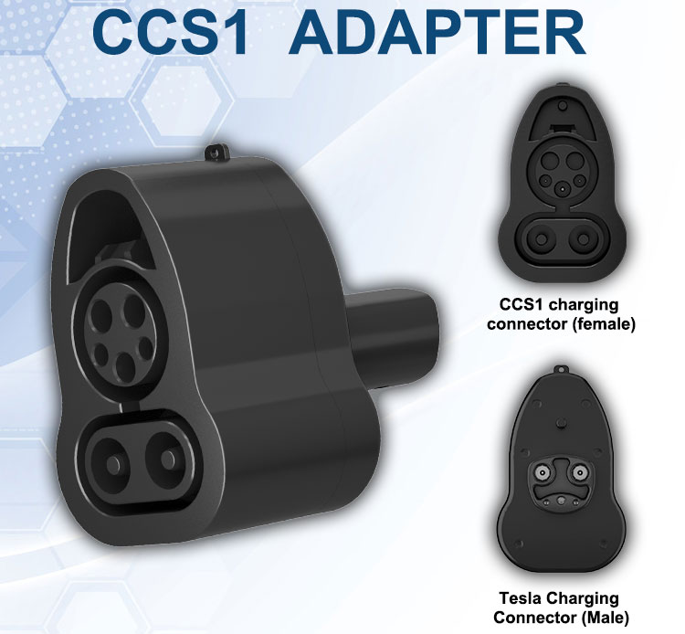 CCS1 to Tesla EV Charger Adapter 250A for Energy Tesla IP Degree Charging Station IP 55 Efficiency ≥98