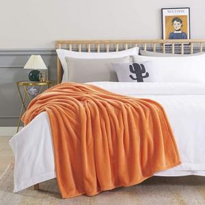 Quality Orange Bedsure Microfiber Blanket , Flannel Fleece Luxury Blanket By Bedsure wholesale