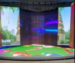 Indoor Transparent Curved Video Wall Displays Sliding