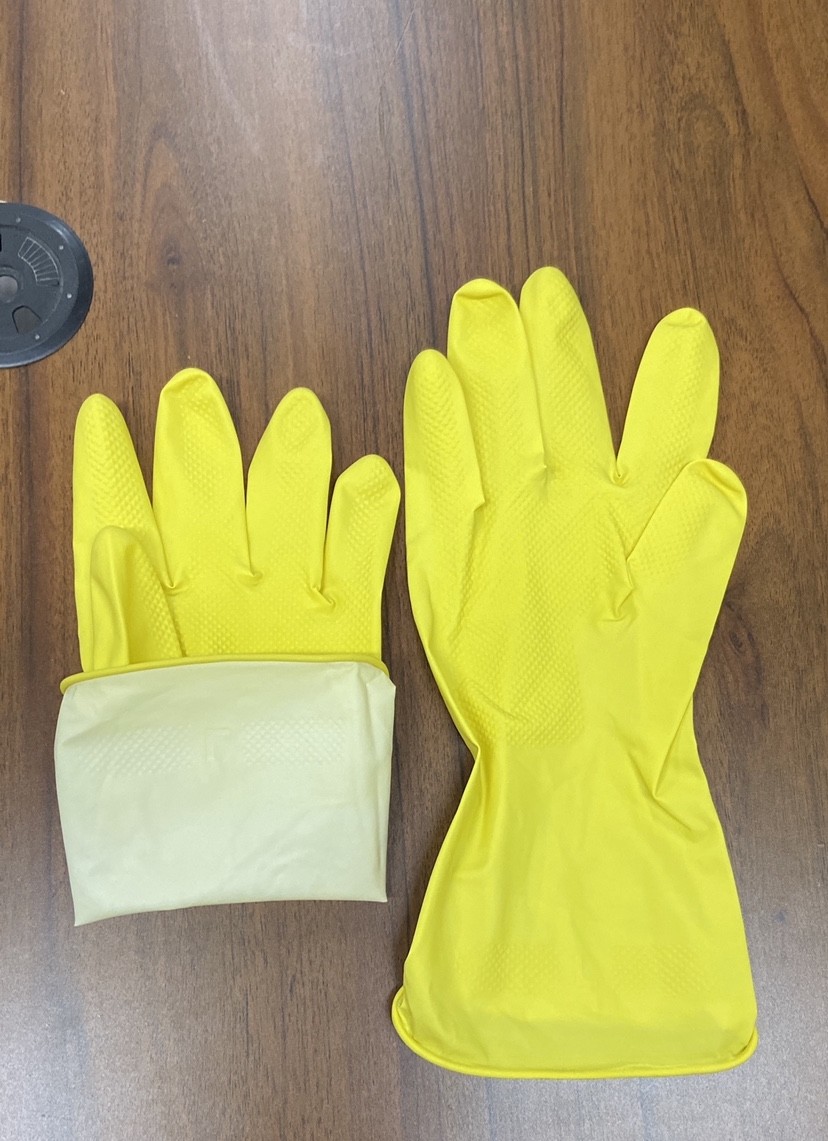 L 50g Dip Flocklined Household Cleaning Gloves For Kitchen