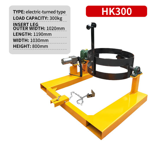 Forklift Drum Pouring Attachment With 300Kg Loading Capacity for Gallon Drum