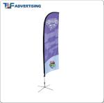 Polyester Fabric Custom Flag Banners , Roadside Advertising Banners Fiberglass