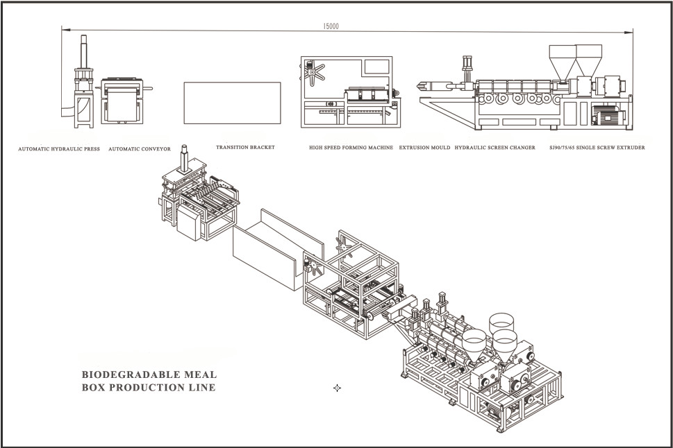 380V HIPS Plastic Thermoforming Machine For Lunch Box Production