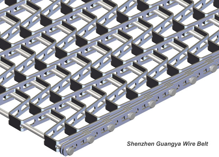 Iso9001 316L Stainless Steel Honeycomb Wire Mesh Conveyor Belt Alkali Resisting