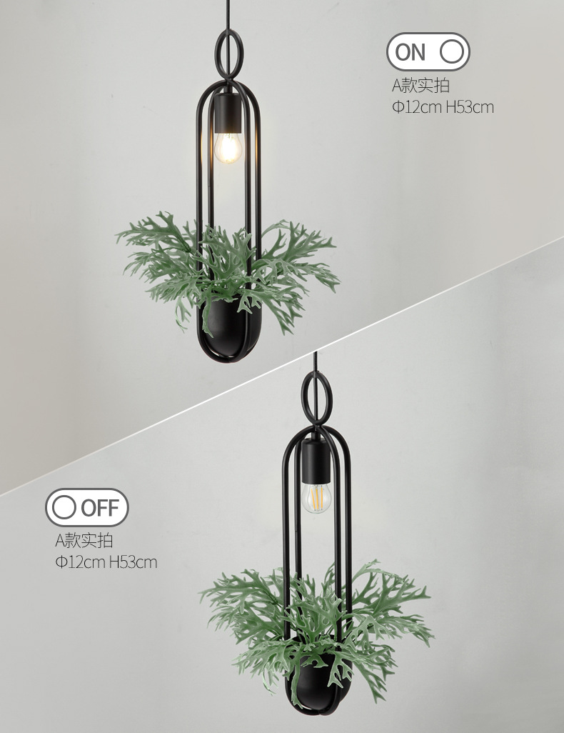 Nordic Iron Pendant Light Home Deco Living Room Dining Room Industrial plant pendant light(WH-VP-190)