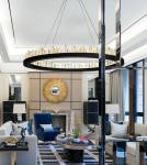 Round Chandelier Crystal Pendant Light for Living Room