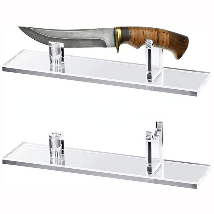 Acrylic Fruit Knife Display Stand Plexiglas Knife Holder For Kitchen / Supermarket