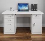 Commercial Furniture Steel Office Computer Desk Single with Locking Drawer