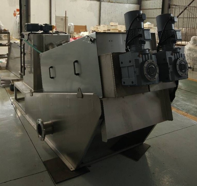 Stainless Steel 304/316 Multi-Plate Screw Press Sludge Dewatering Equipment for ETP