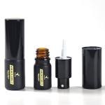 22mm Dia Glass Cosmetic Containers Matte Black Perfume Glass Bottle H82mm