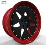 23 Inch Deep Dish Forged Wheels Rims PCD 5-139.7 Brushed Red