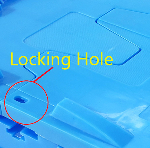 Nestable Crate Attached Lid Container Plastic Storage Stackable 600*400*315mm Pp Heavy Duty