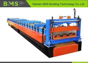 Quality 0.5-1.0mm Thick Steel Deck Roll Forming Machine , Floor Tile Deck Making Machine wholesale