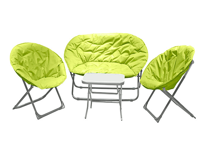 Multicolor Folding Patio Table And Chairs , Ergonomics Moon Chair Set