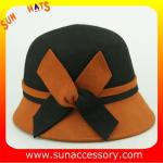 2044 ladies fashion hats wholesale ,100% Australia wool felt cloche hats