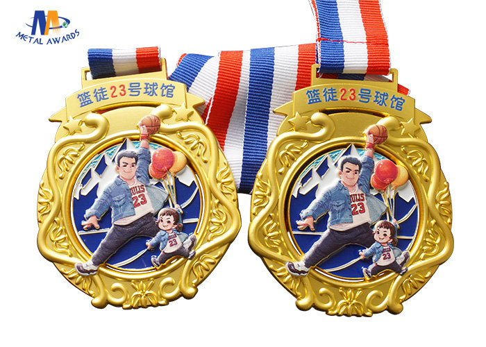Zinc Alloy 76.2*3mm Youth Basketball Medals