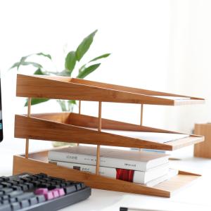 Quality office school bamboo desk organizer wholesale