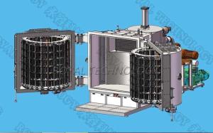 Quality 2 - Doors Copper PVD Vacuum Coating Machine, Resistance Thermal Filament Evaporation Metallizing System wholesale