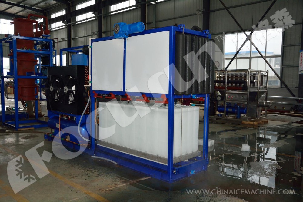 1 Ton Bitzer Compressor Direct Refrigeration Block Ice Machine for Customized Ice Making