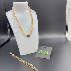 Quality 2024 New Waterproof Trendy Stainless Steel Jewelry Sets , 18K Gold ,Luxury Gift, Wholesale wholesale