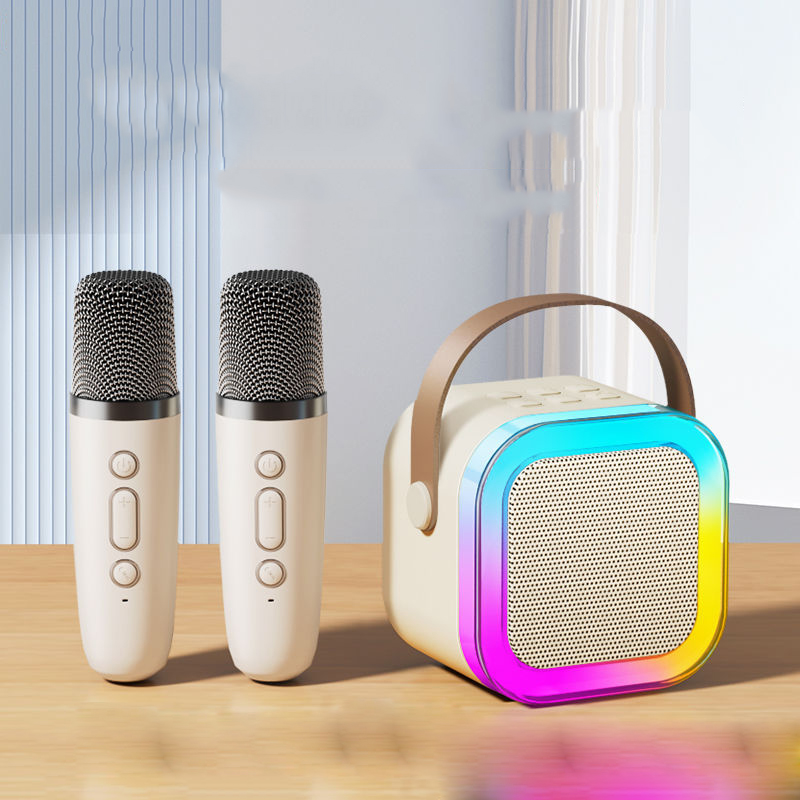 Kids Birthday Gifts Portable Karaoke Machine with 2 Wireless Microphones and Wi-Fi Music