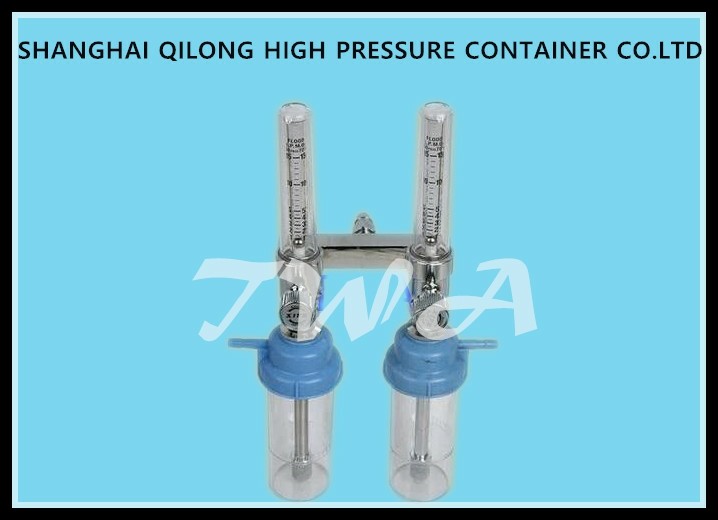 Double Flowmeter Medical Oxygen Regulator With Polycarbonate Plastic
