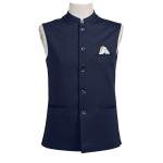 Custom Business Casual Suit Jacket Cotton Silk Solid Waistcoat
