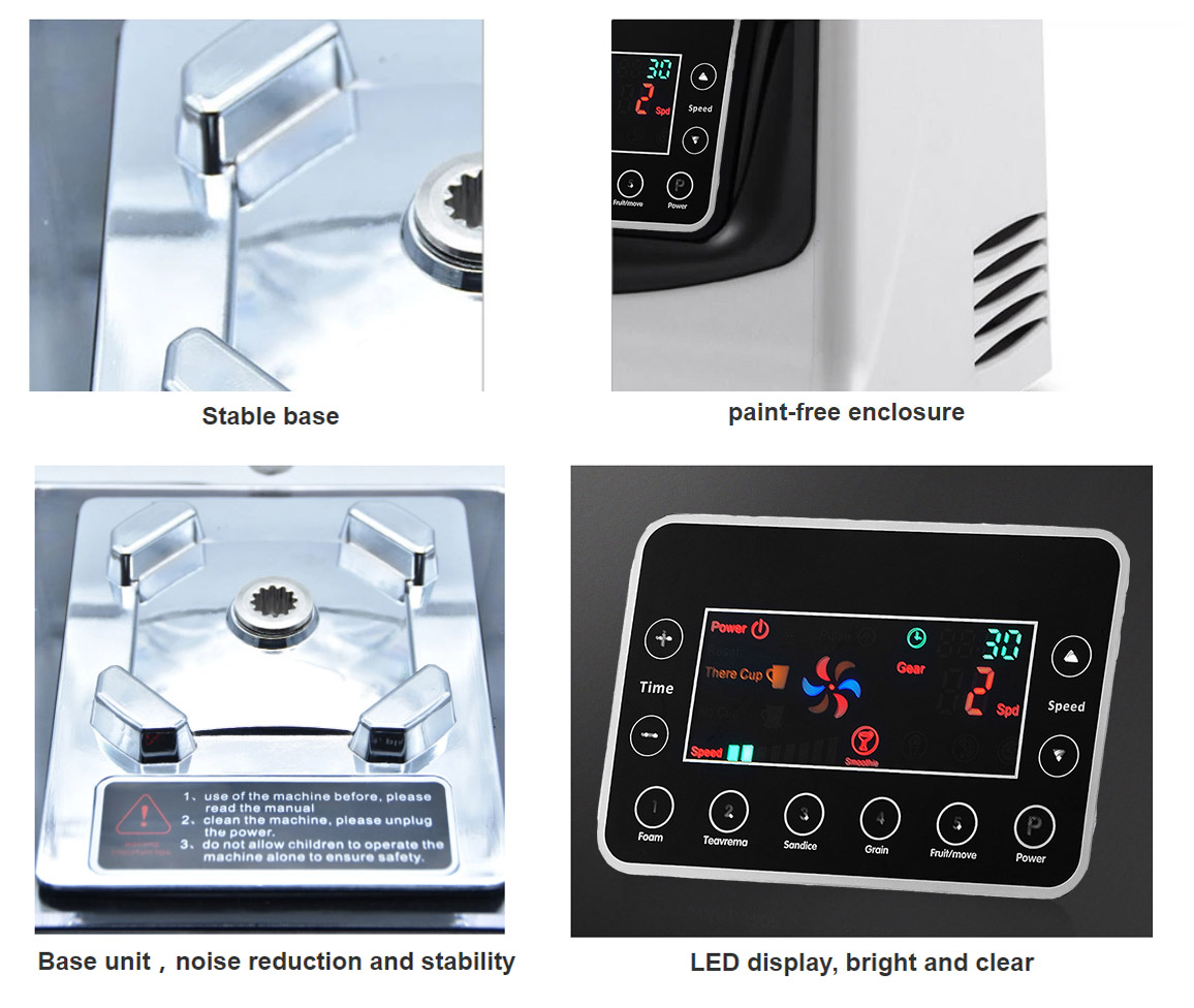 1800W Industrial Fruit Licuadora with Sound Cover Easy Operation and Multifunctional