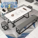 140cm Slate Dining Room Table Modern Italy Minimalist Luxury Metal