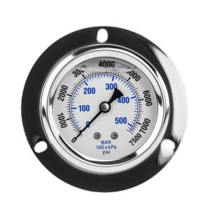 Quality Liquid Filled Vacuum Water Pressure Gauges Stainless Steel Brass Radial Connection Manometer wholesale