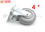 TPR Universal Industrial Caster Wheels , Heavy Duty Caster Wheels Bolt Hole