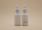 White Ceramic Essential Oil Dropper Bottles 15ml Capacity Smooth Surface