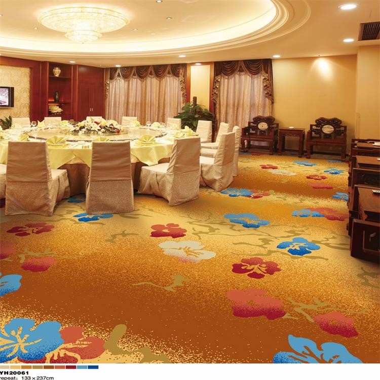 Hot sales bright color flower printed luxury hotel carpet