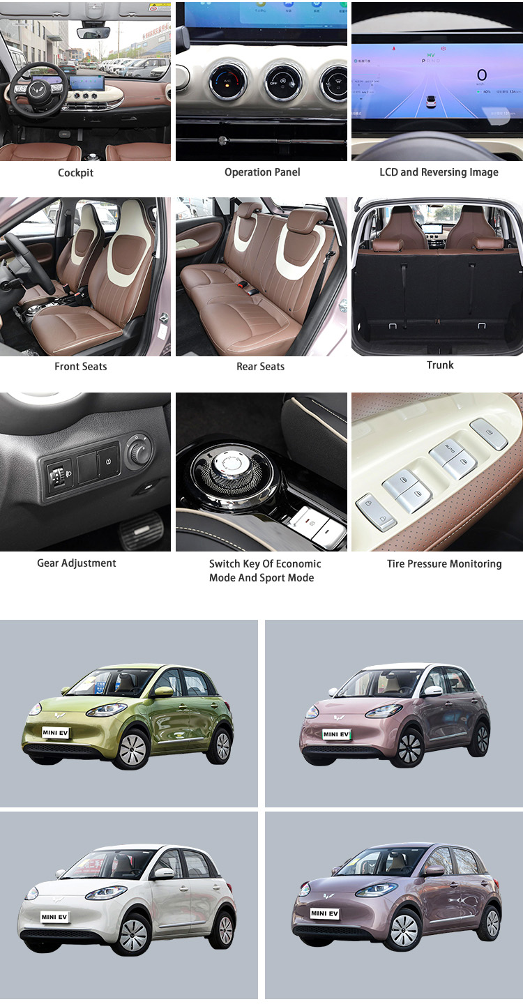 Adult Compact Mini EV Cars Safety 4 Seater Electric Vehicle Wuling