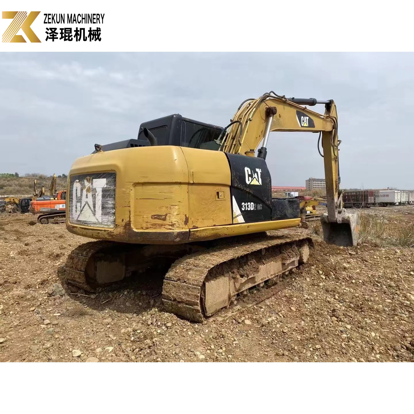 Used Cat 313 Excavator 13 Ton Road Building Equipment with 0.65m3 Bucket Capacity