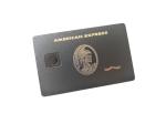 Big Chip Hole Frosted Laser Engrave Matt Black Metal Cards