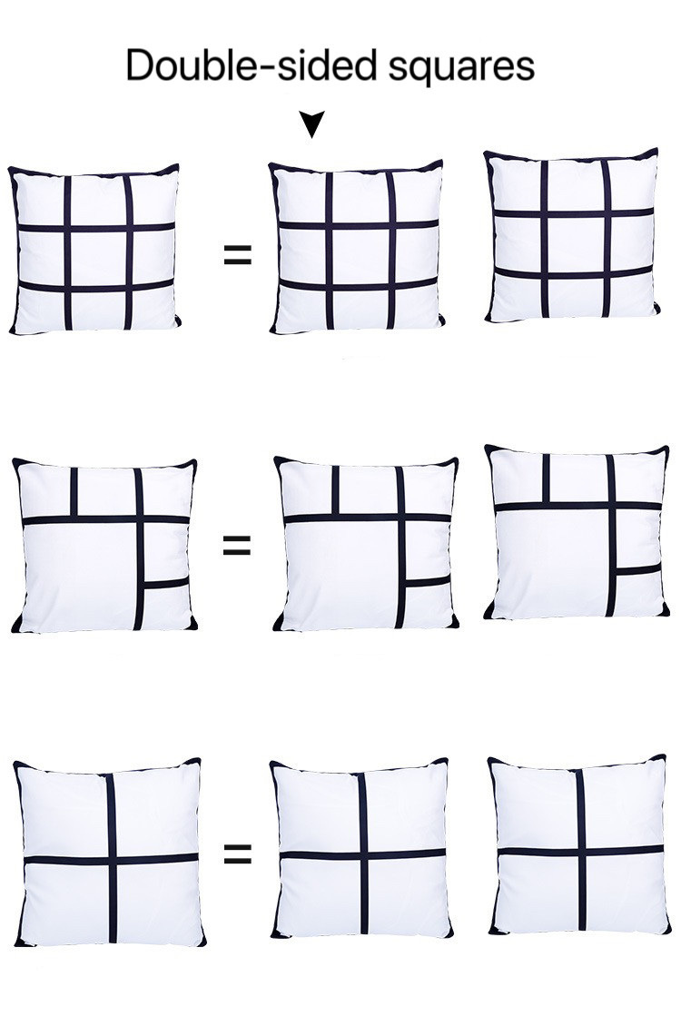 Creative Different Styles Blank Soft Furry Sublimation Pillow Covers For Sublimation Photos Printing