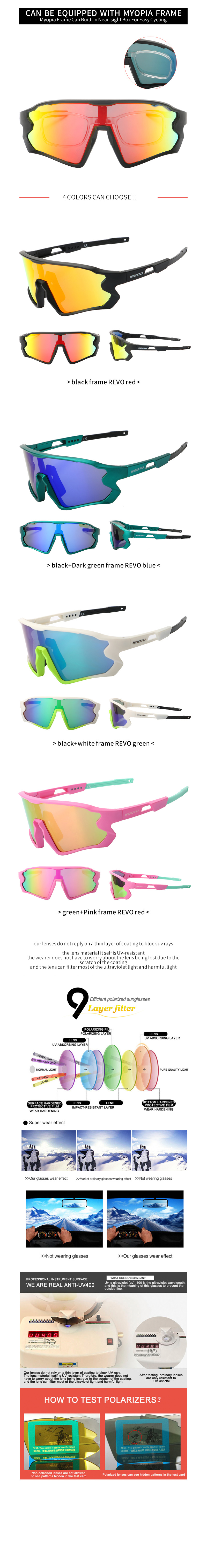 KOOTU Bike And Cycle Accessories , Plastic Polarised Cycling Glasses