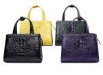 New zipper large capacity women's crocodile leather handbag for lady