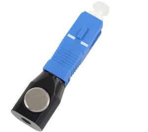 Quality Blue SC Bare Fiber Optic Adapter Metal Round Type For Bare Fiber Testing wholesale