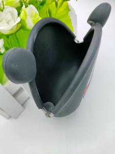 Quality OEM Soft Silicone Toys Reusable Bags Black Cartoon Bear Shape wholesale