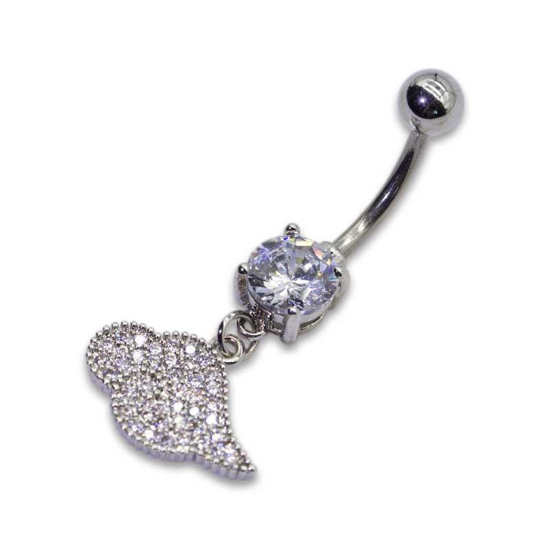 Shiny Crystals Cloud dangle belly button piercing Jewelry Hypoallergenic