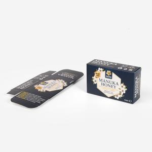 Quality Black Recycled 300gsm Cosmetic Paper Box With Spot UV Printing wholesale