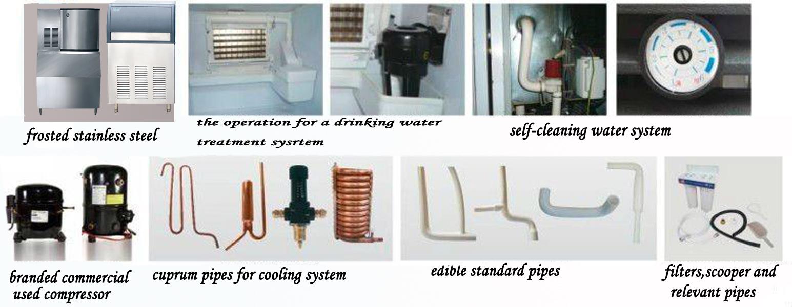 Custom Durable Ice Making Machine 530 * 620 * 1060mm For Store
