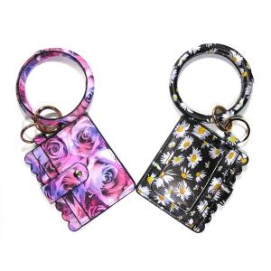 Quality Round Wrist Strap Bangle Bracelet Key Ring Gold Plating For Girls wholesale