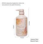 500ml white cylindrical smooth with white pump for shampoo lotion bottle